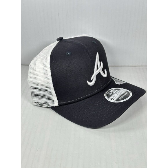 New Era Atlanta Braves MLB 9SEVENTY Adjustable Trucker Stretch-Snap Hat Cap NWT - Picture 3 of 5